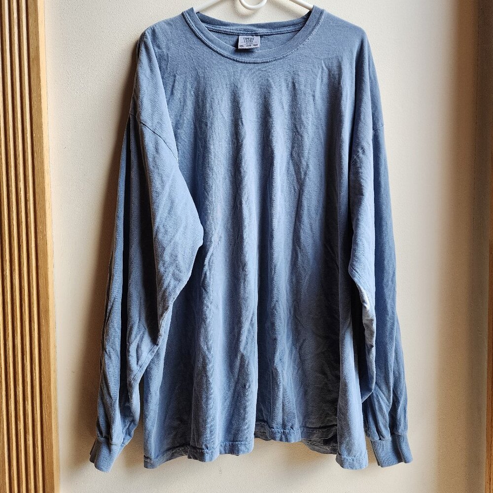 Comfort Colors Blue Long Sleeve Jersey Big & Tall Size 3XL - Picture 5 of 13